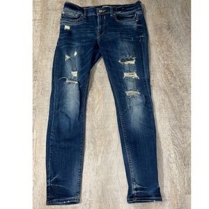 Express Mid-Rise Stretch Distressed Jeans Size 4